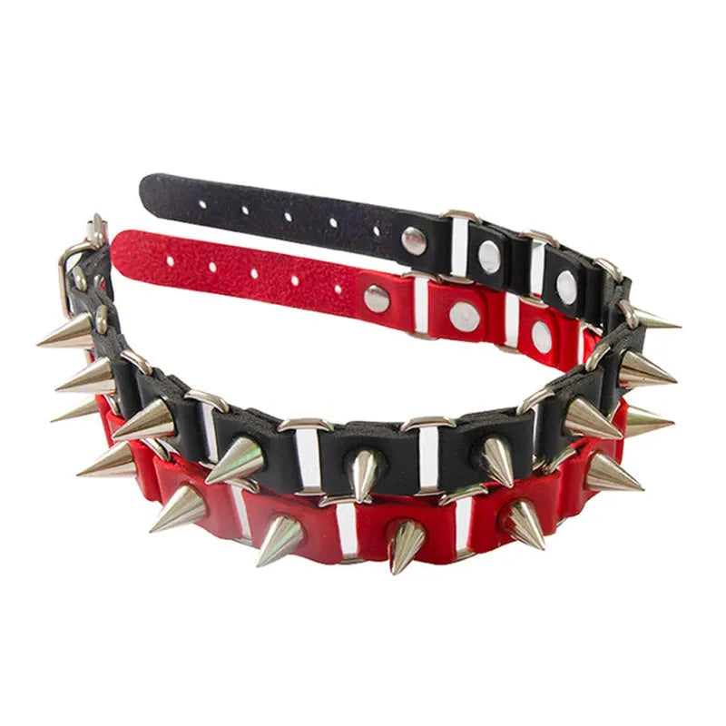 Punk Point Rivets Collar Choker
