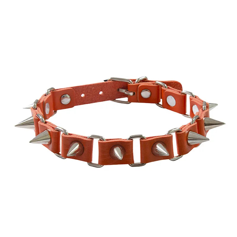 Punk Point Rivets Collar Choker