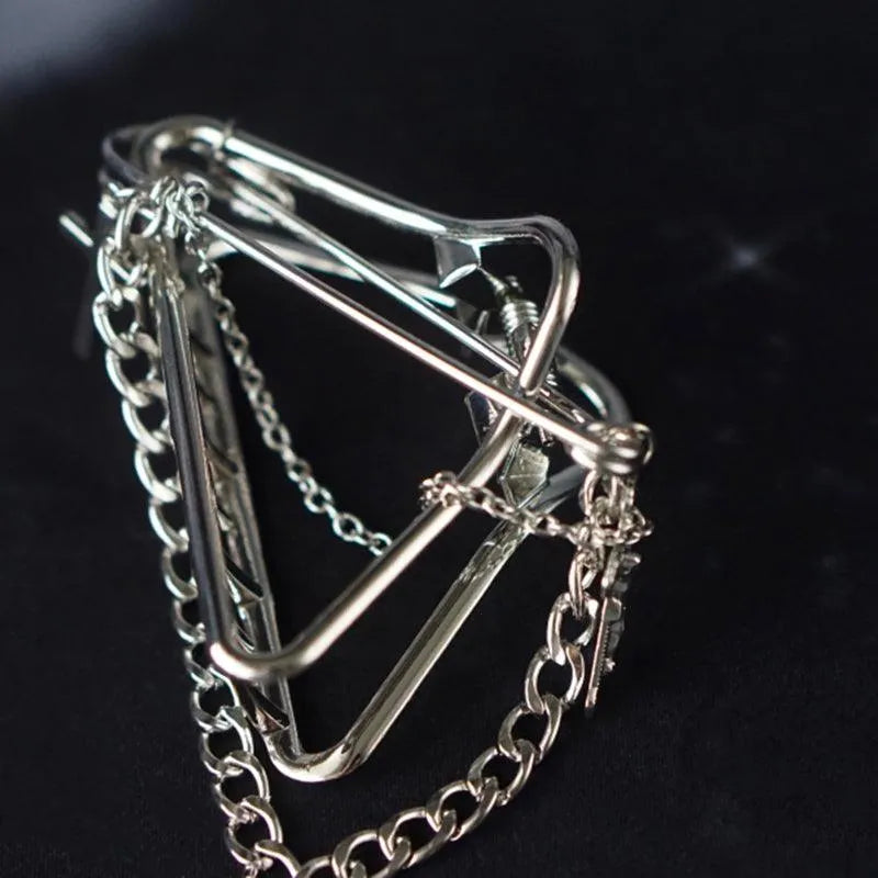 Shark Cross Heart Hairpin