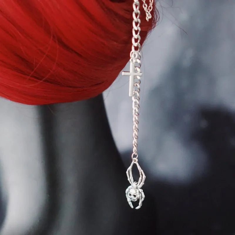 Shark Cross Heart Hairpin