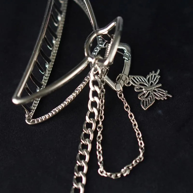 Shark Cross Heart Hairpin
