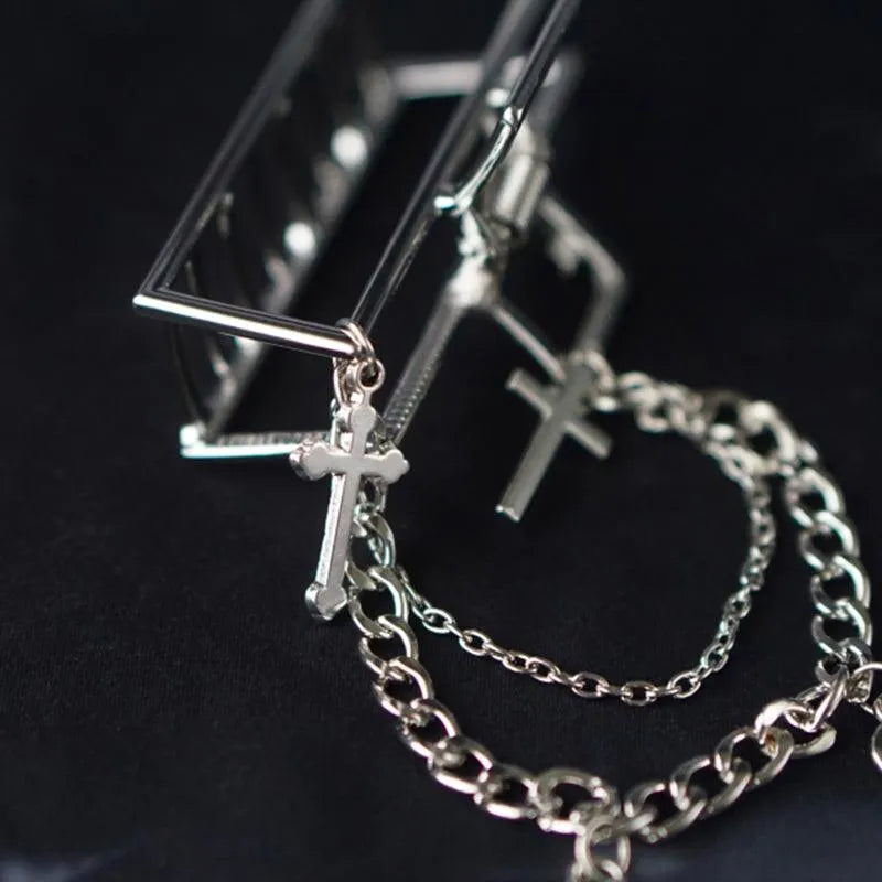 Shark Cross Heart Hairpin