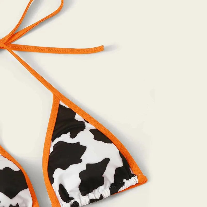 Cow Print Bikini Swimsuit