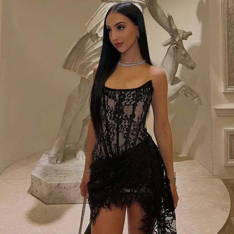 Off-Shoulder Lace Dress