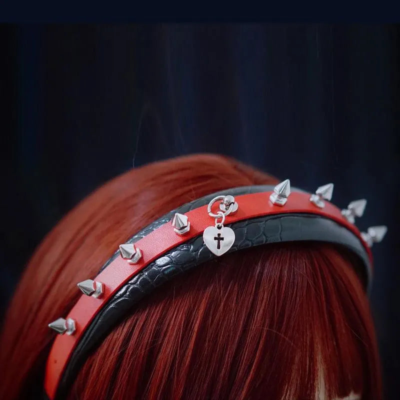 Rivet Leather Buckle Headband
