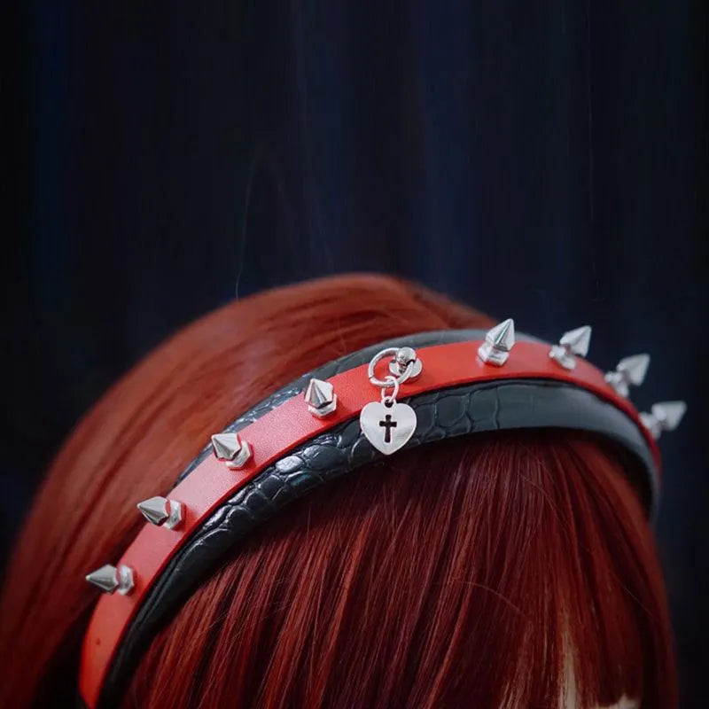 Rivet Leather Buckle Headband