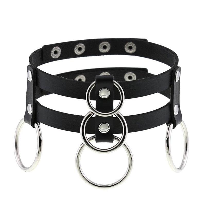 Punk Double Row Choker
