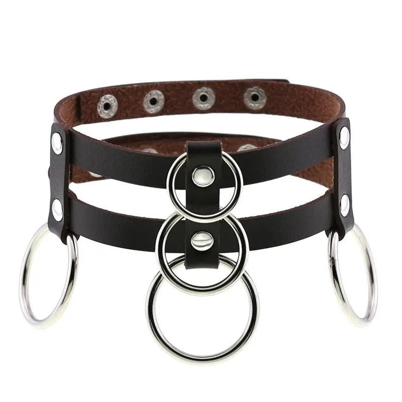 Punk Double Row Choker