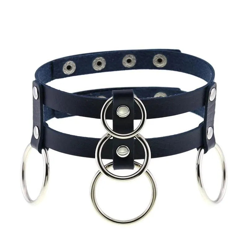 Punk Double Row Choker