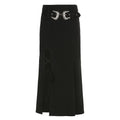 Goth Open Leg Fishtail Long Skirt