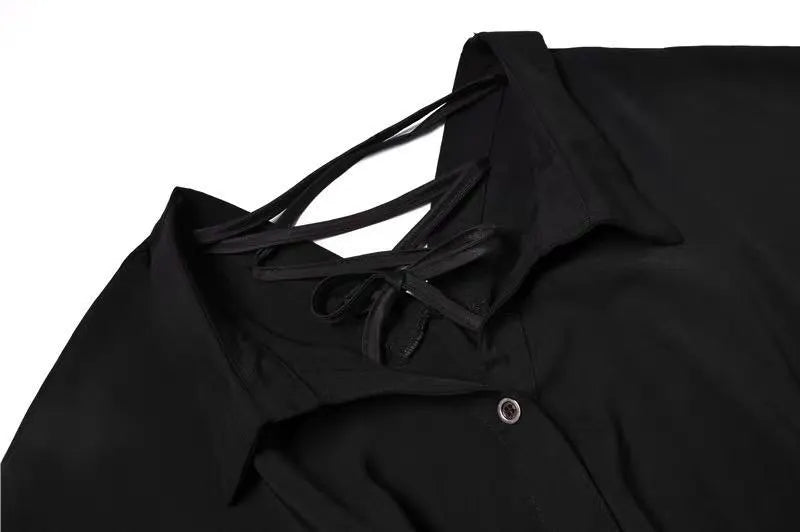 Long Sleeve Belt Waist Dress
