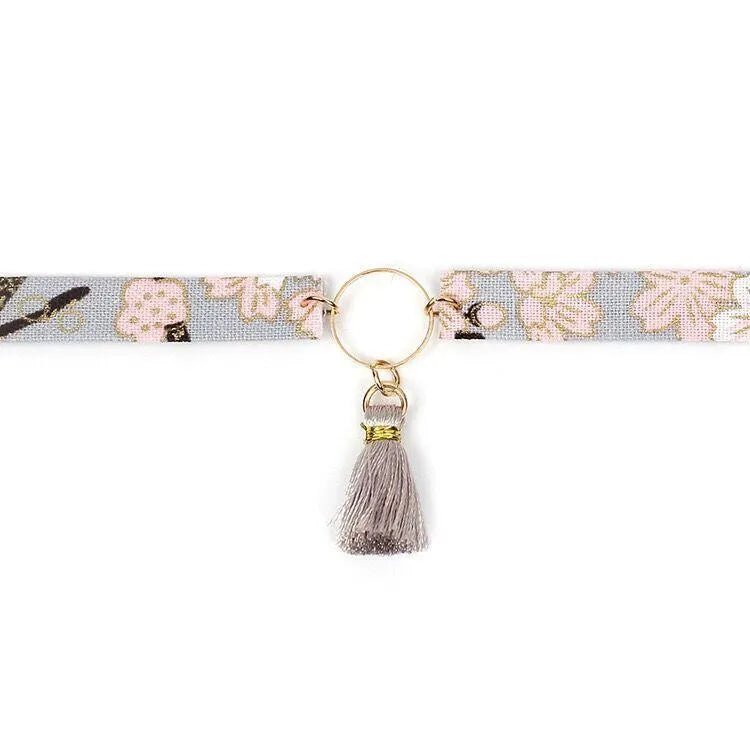 Flower Tassels Choker