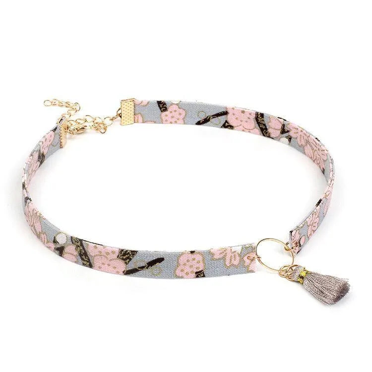 Flower Tassels Choker