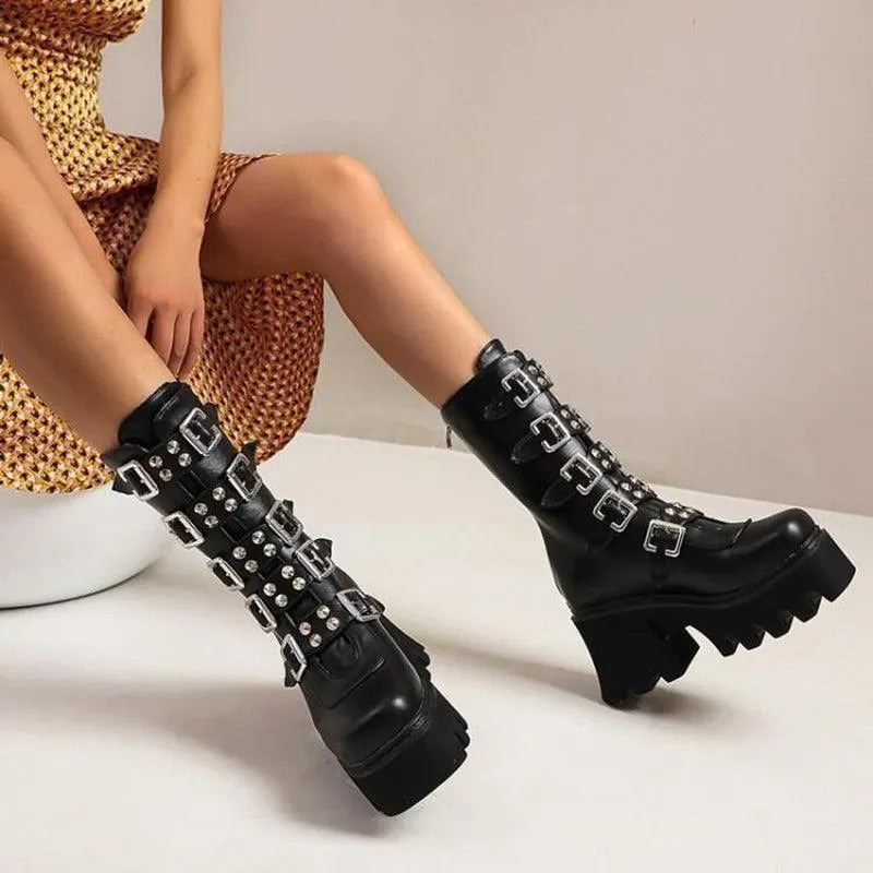Belt Buckle Boots