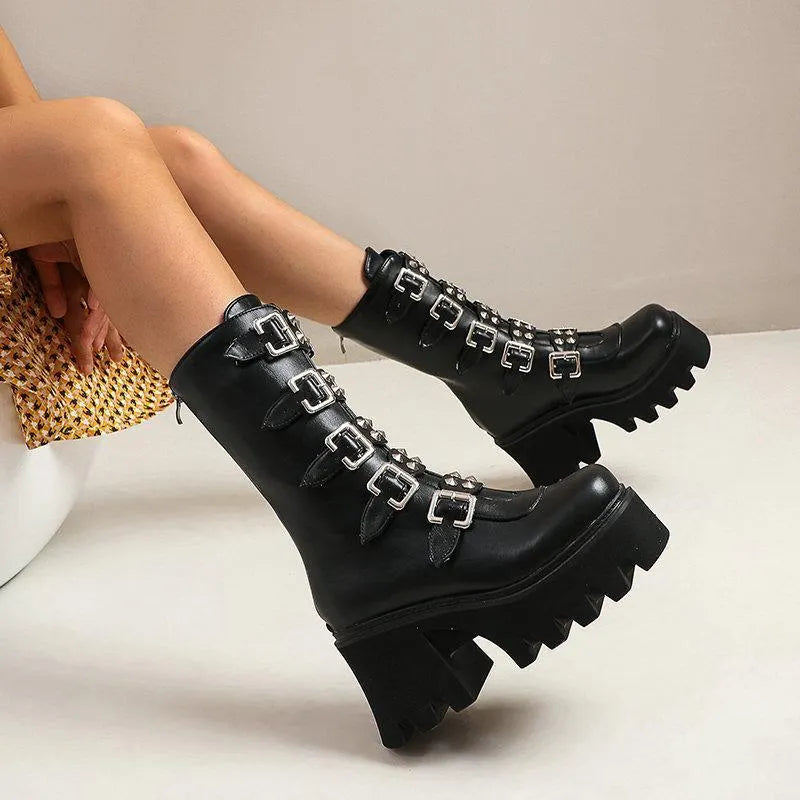 Belt Buckle Boots