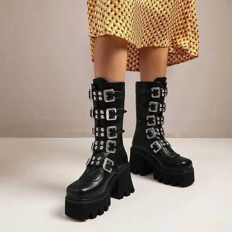 Belt Buckle Boots