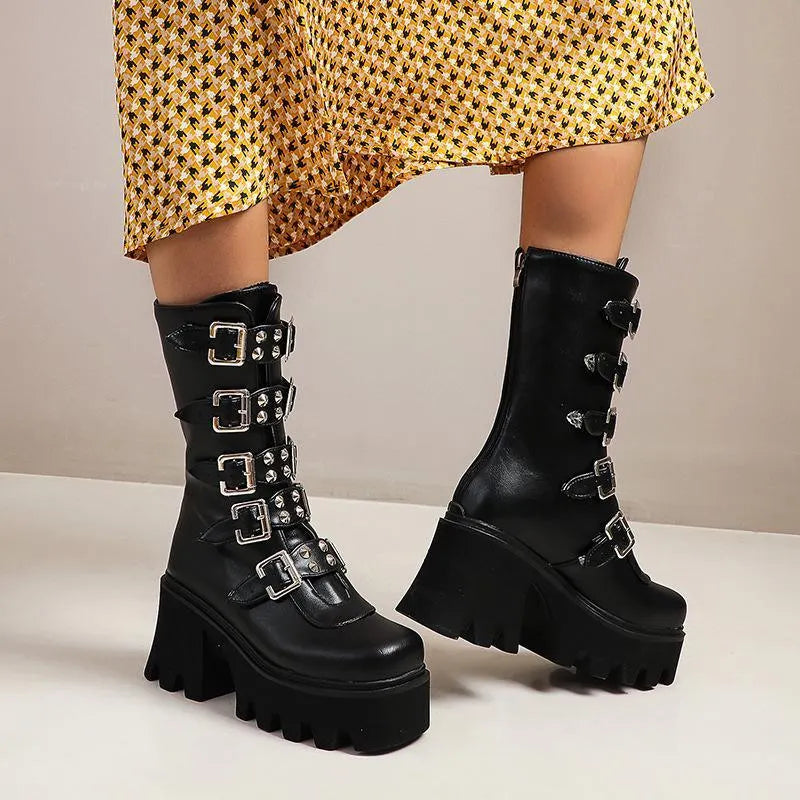 Belt Buckle Boots