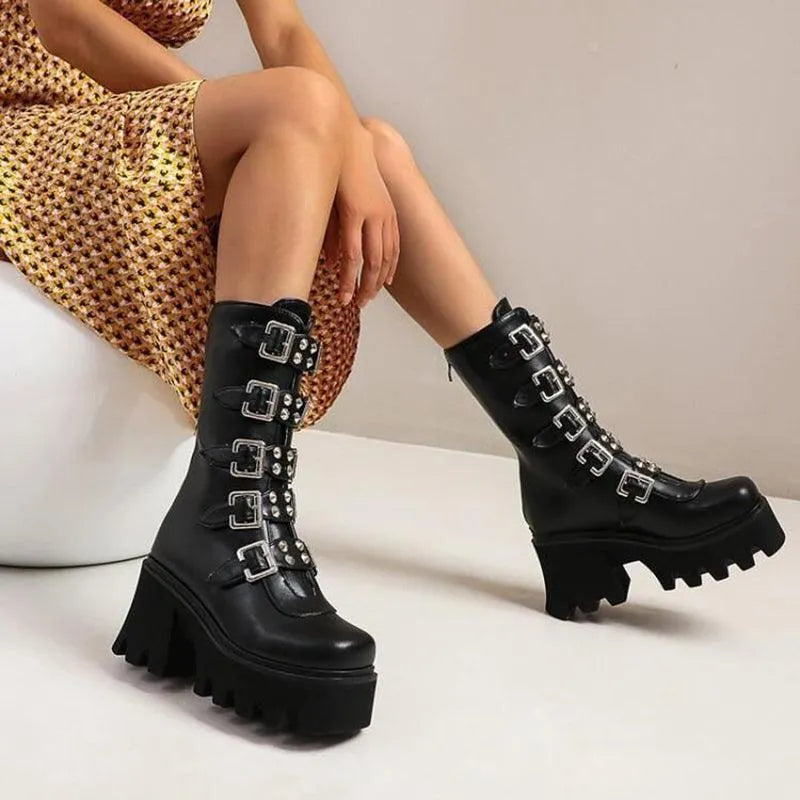 Belt Buckle Boots