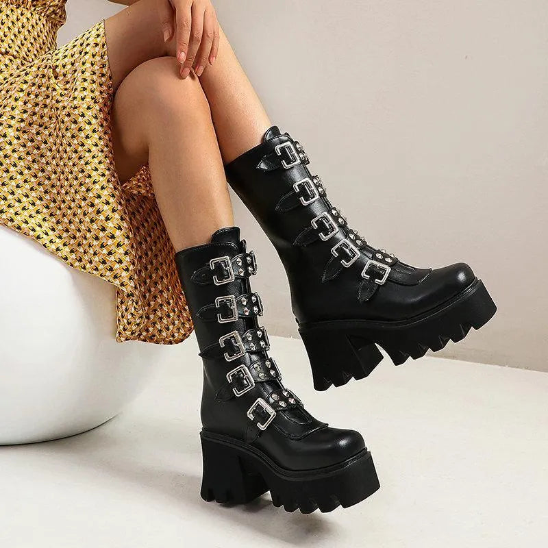 Belt Buckle Boots