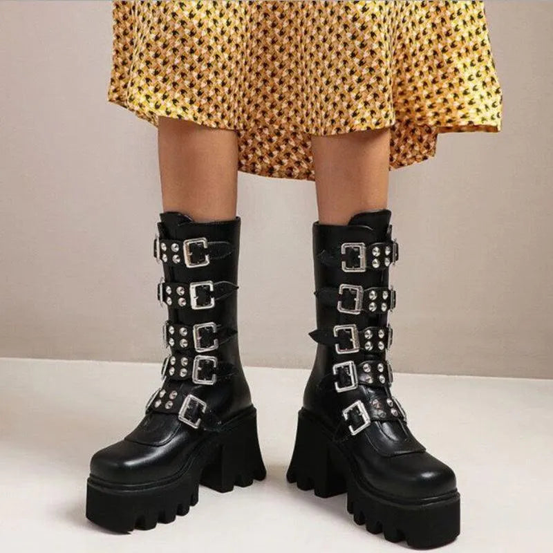 Belt Buckle Boots
