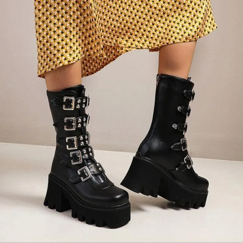 Belt Buckle Boots