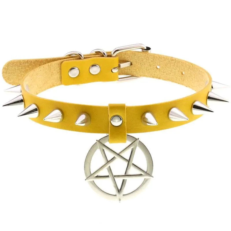 Pentagram Spike Choker