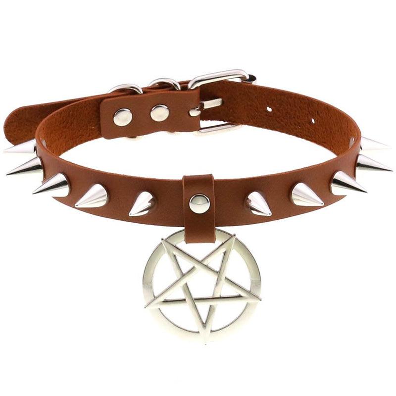 Pentagram Spike Choker