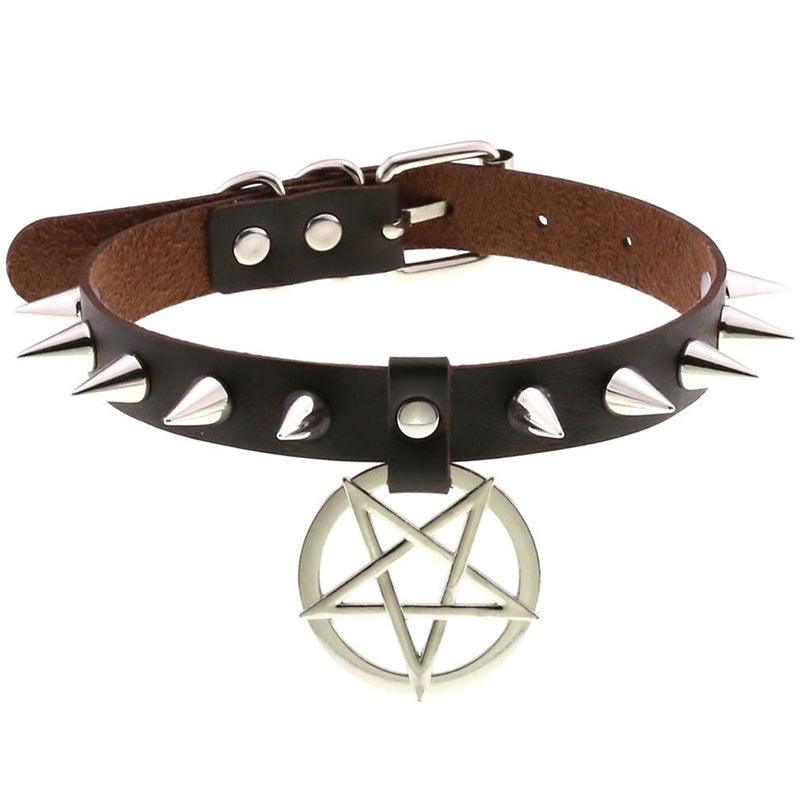Pentagram Spike Choker