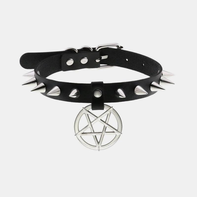 Pentagram Spike Choker