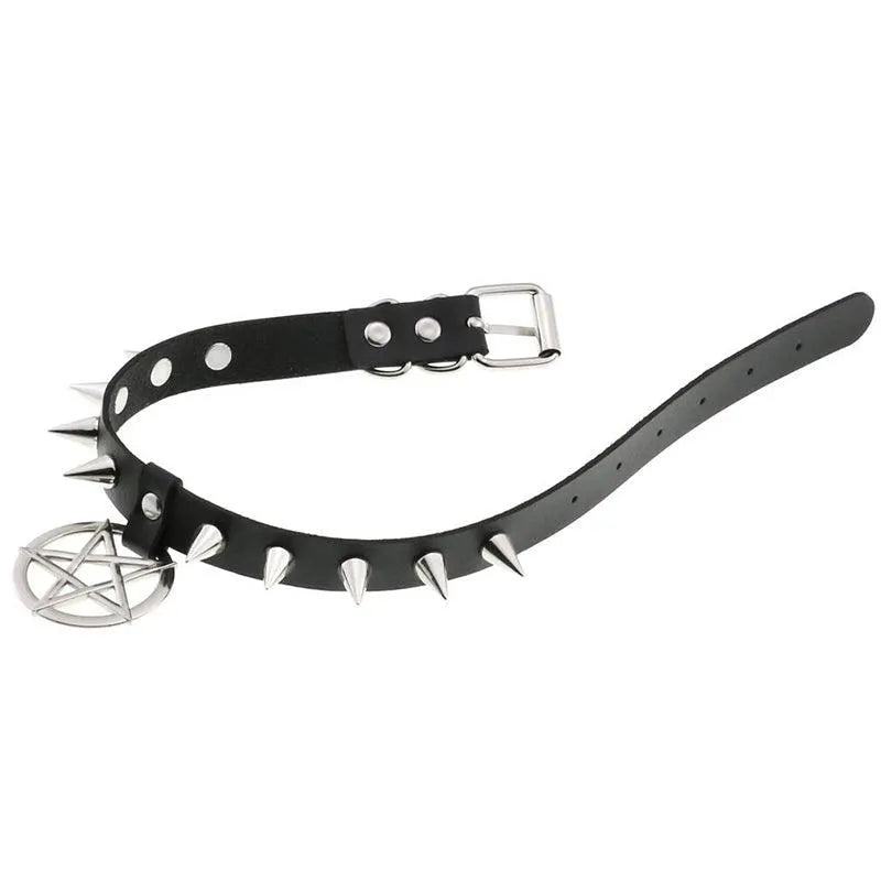 Pentagram Spike Choker