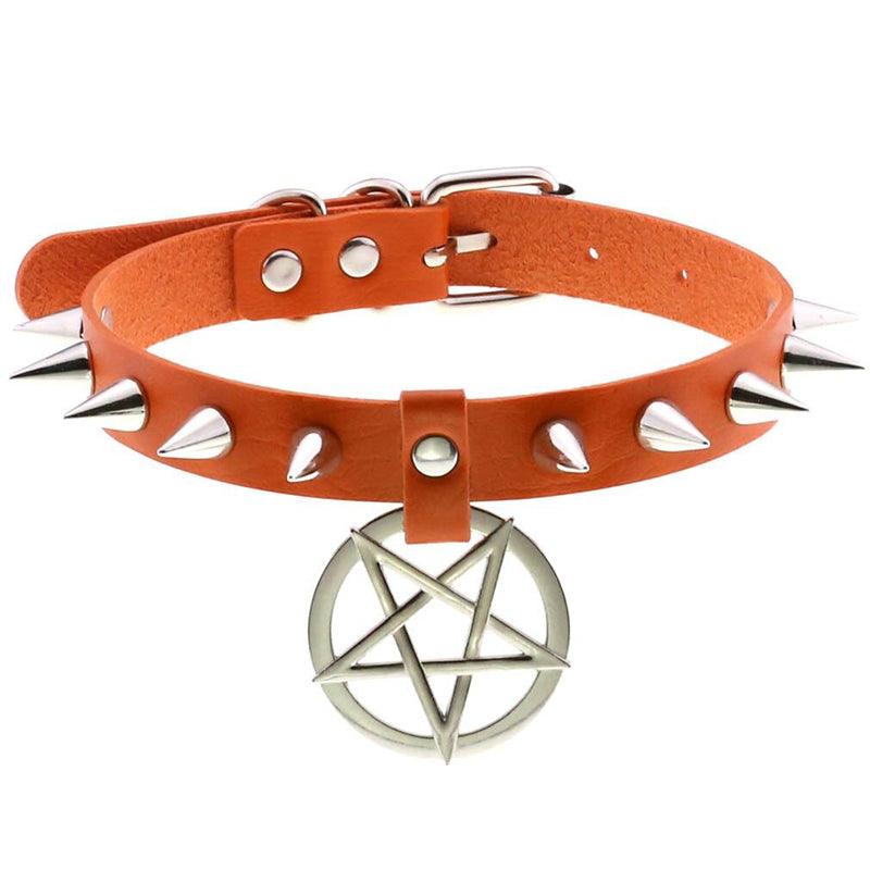 Pentagram Spike Choker