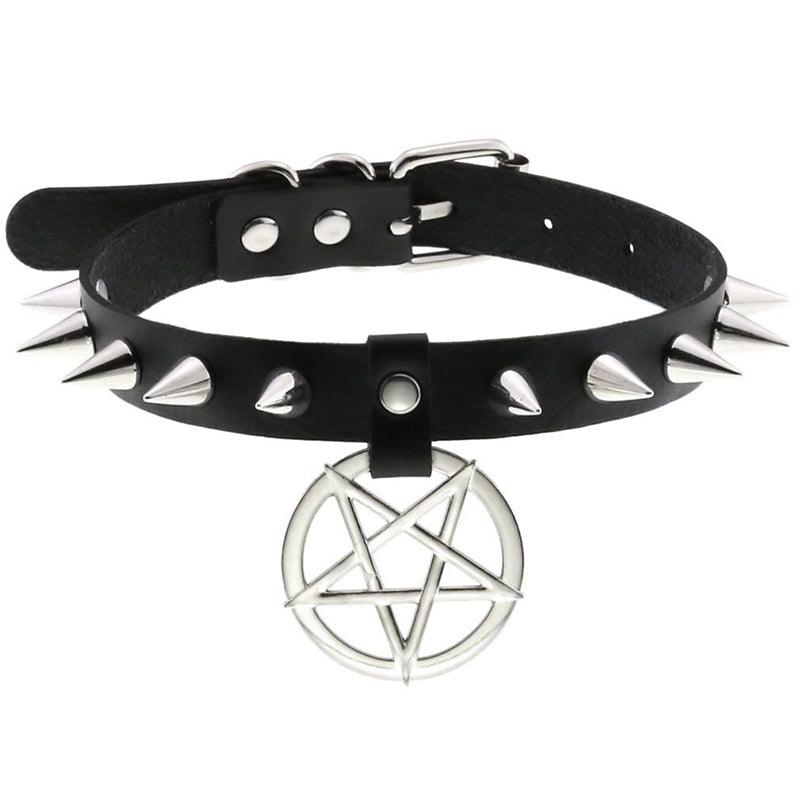 Pentagram Spike Choker