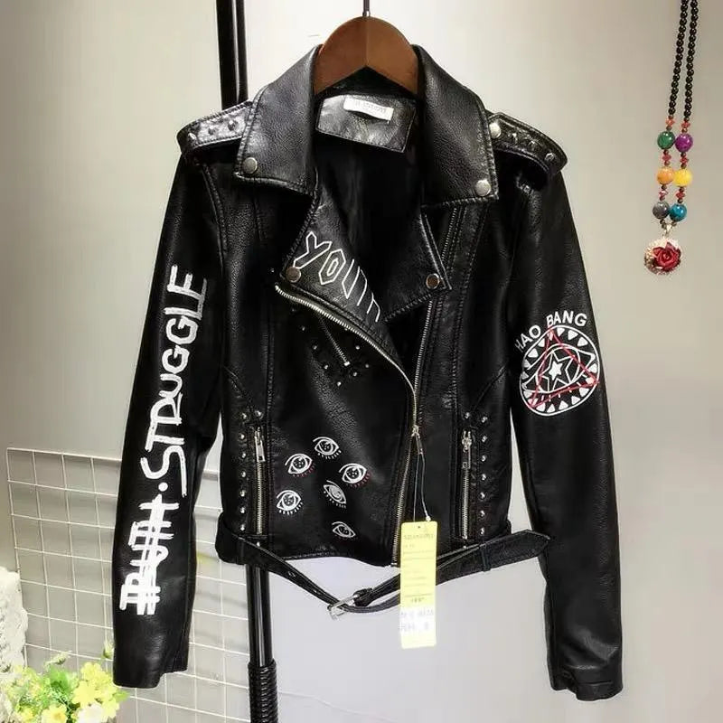 Dare You PU Leather Punk Jacket