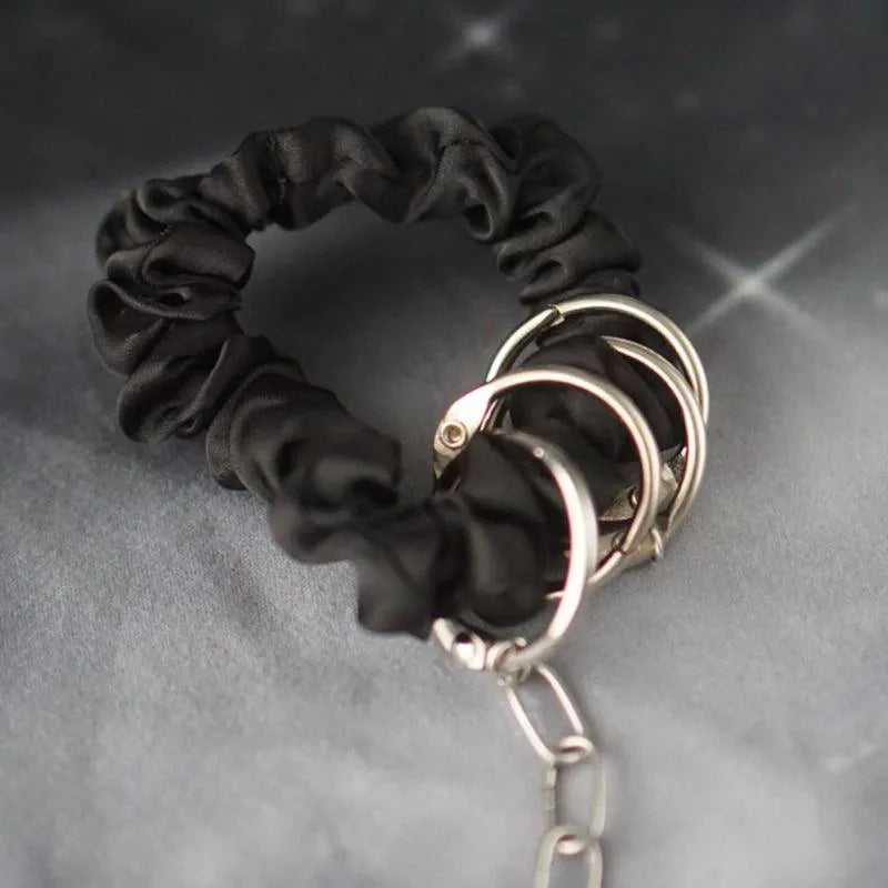 Skull Cross Heart Hair Tie