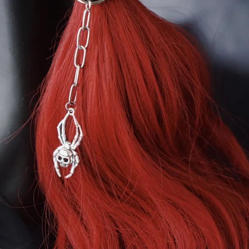 Skull Cross Heart Hair Tie