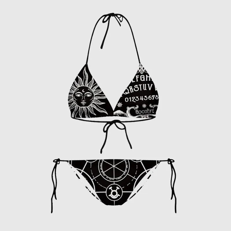 Dark Cyber Print Bikini Set