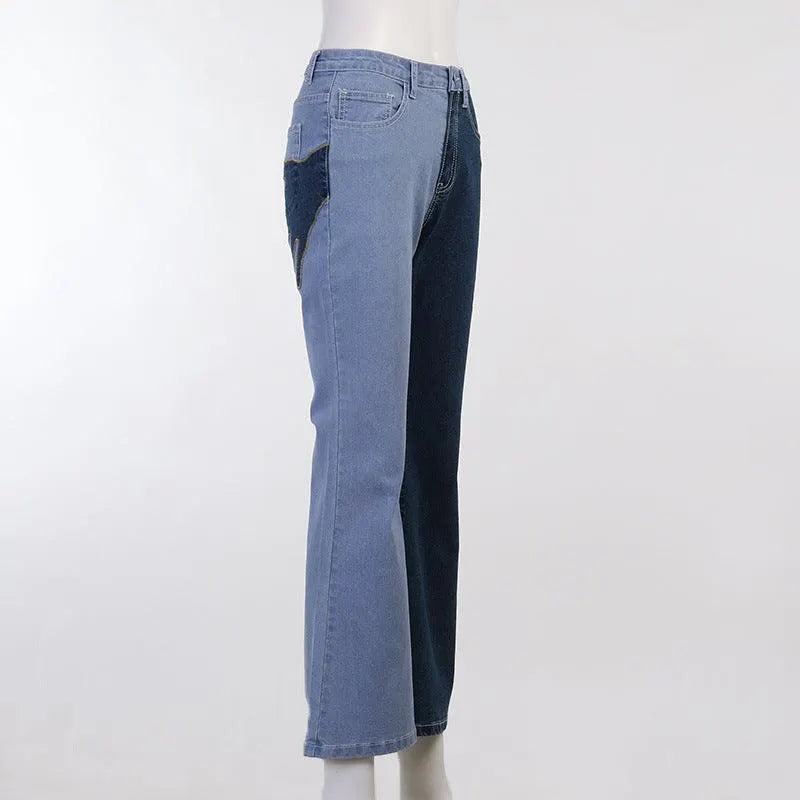 Contrast Palm Patch Embroidered Pants