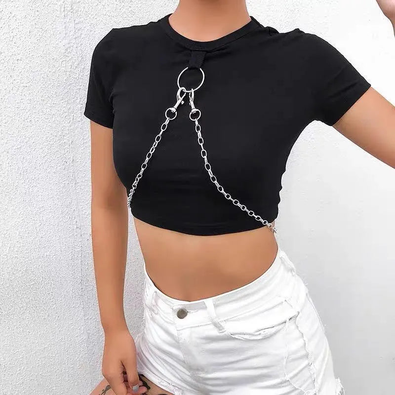 Gothic Grunge Chain T-Shirt