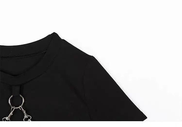 Gothic Grunge Chain T-Shirt