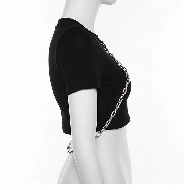 Gothic Grunge Chain T-Shirt