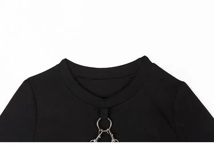Gothic Grunge Chain T-Shirt