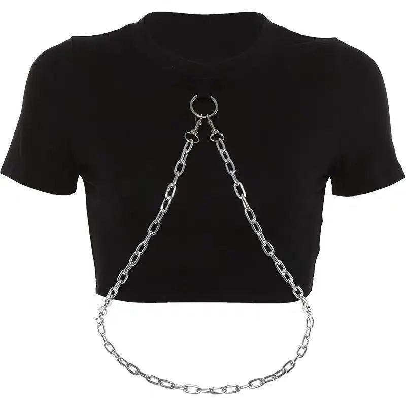 Gothic Grunge Chain T-Shirt