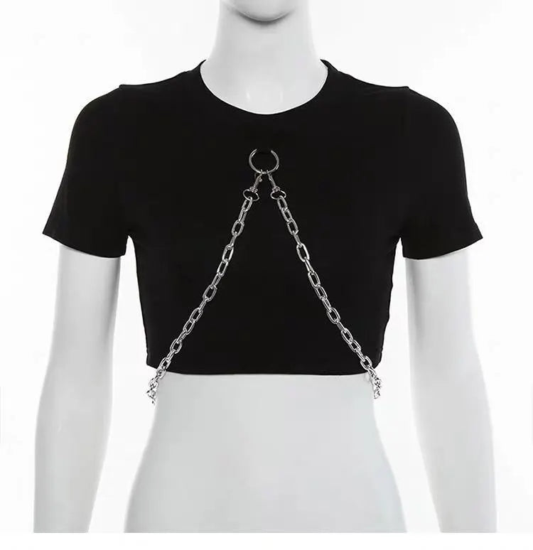 Gothic Grunge Chain T-Shirt