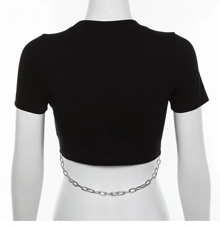 Gothic Grunge Chain T-Shirt