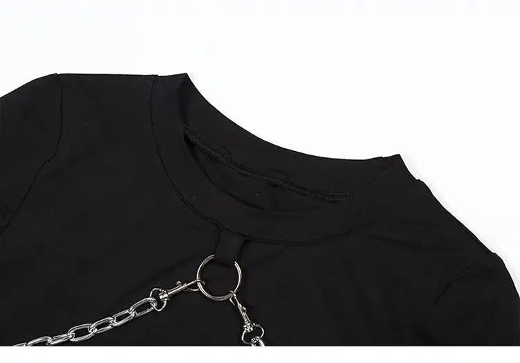 Gothic Grunge Chain T-Shirt