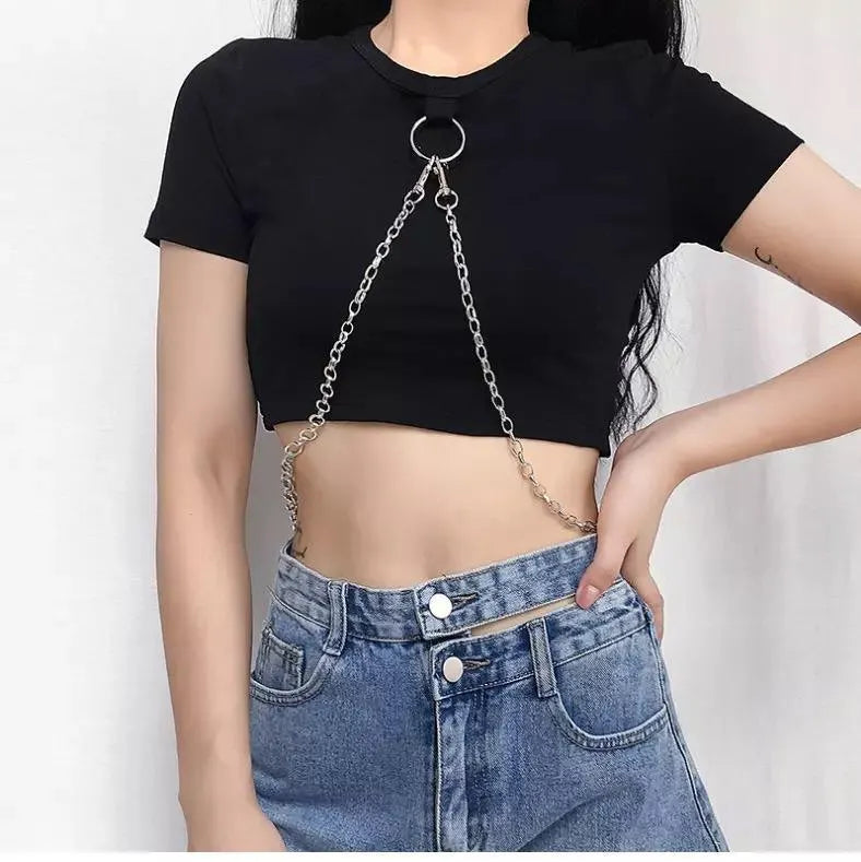 Gothic Grunge Chain T-Shirt
