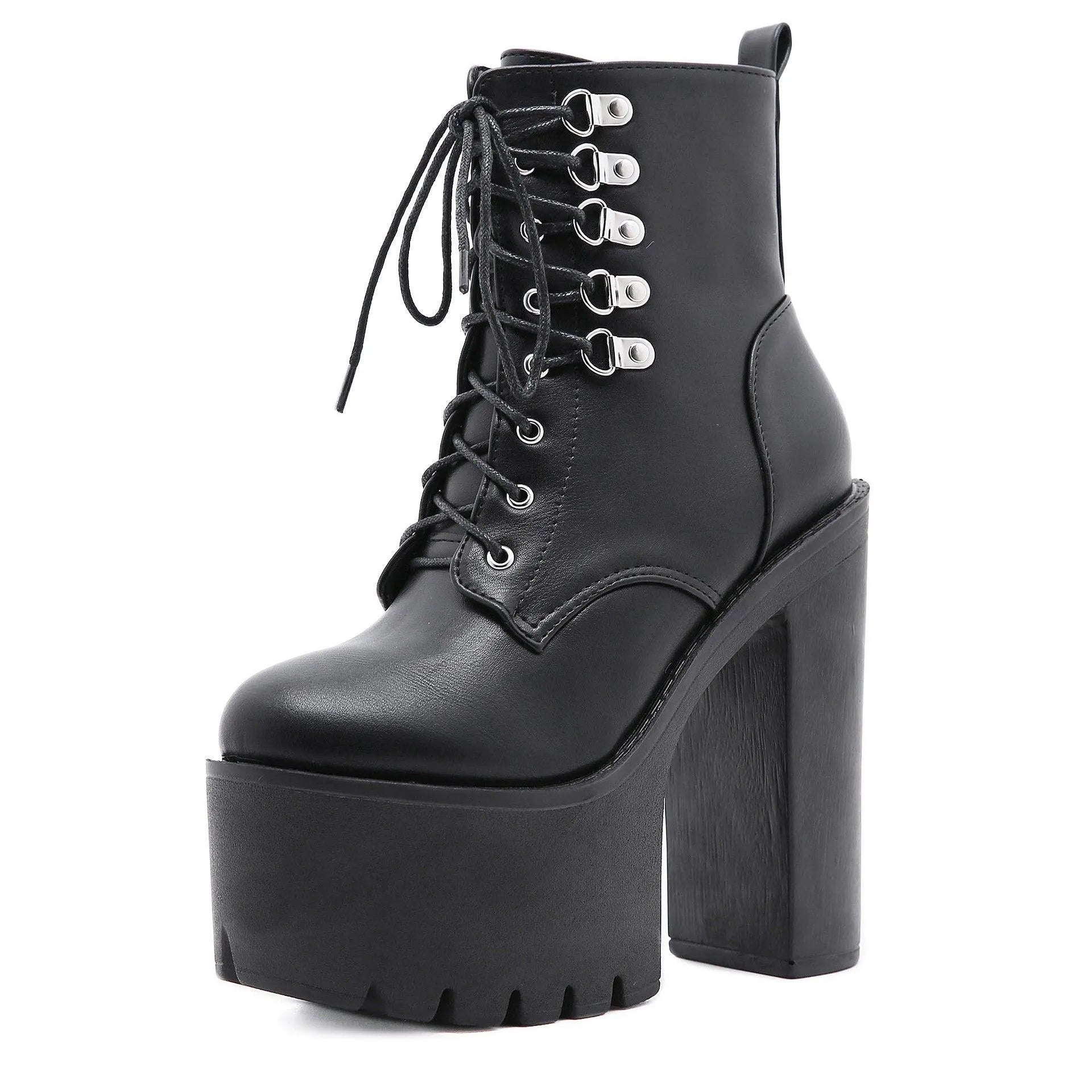 Platform Lace Up Boots