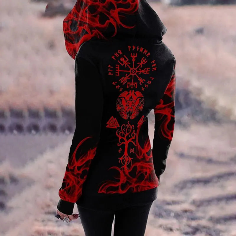 Viking Totem Vintage Hoodie