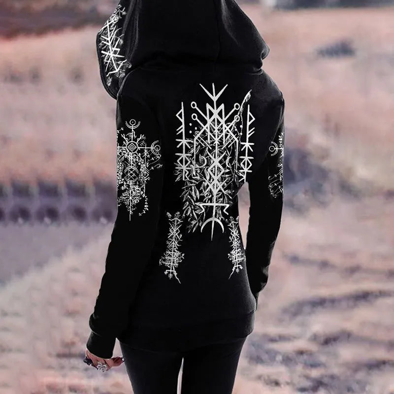 Viking Totem Vintage Hoodie