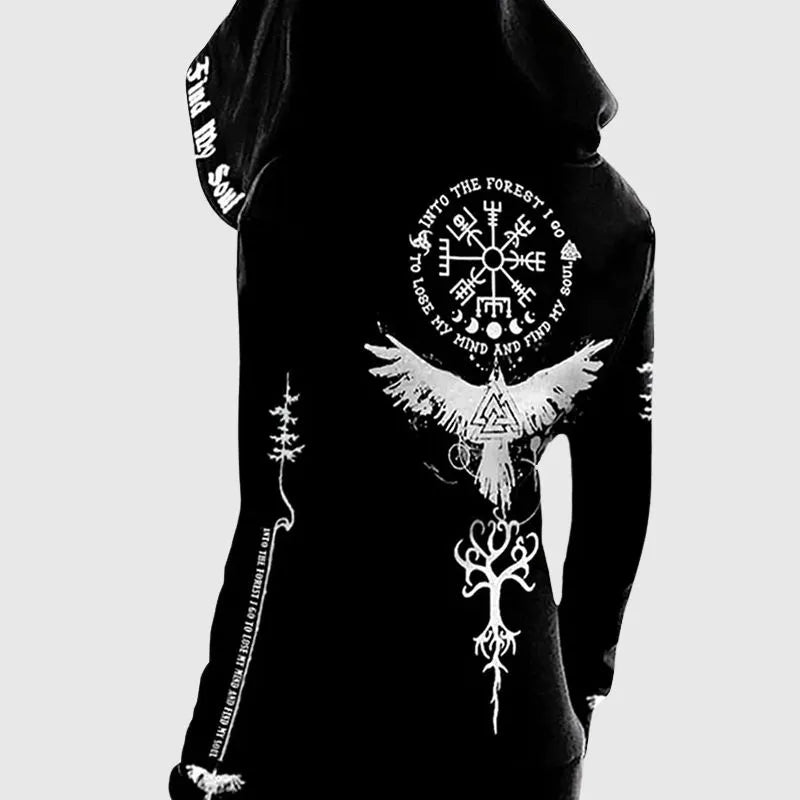 Viking Totem Vintage Hoodie